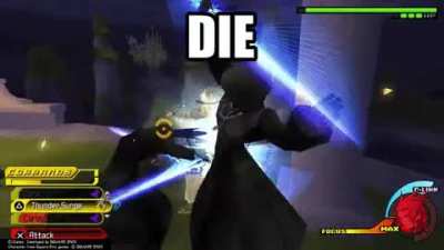 Jarvis, take that gif of Terra being annihilated by MF, put the word DIE in impact font, speed it up, and post it