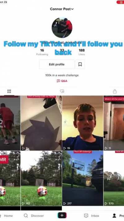 Follow my TikTok and I&rsquo;ll follow you back