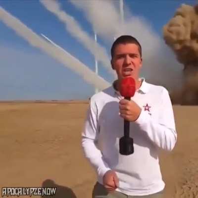 Bravest cameraman and reporter ever, wtf