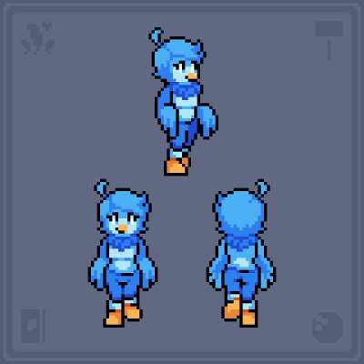 Bluebird walking