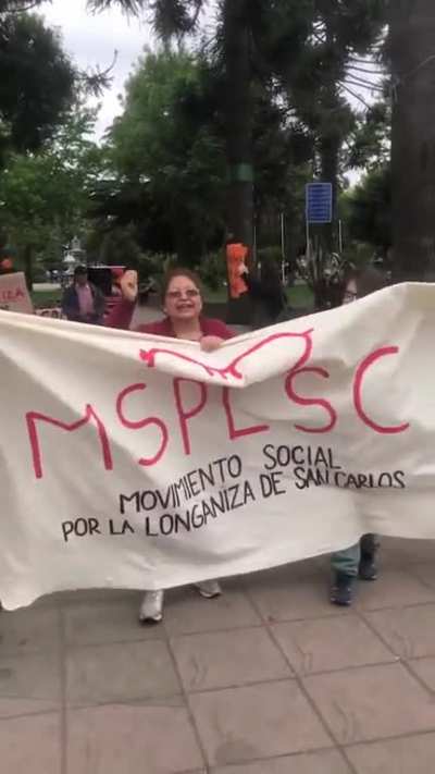 Gente de San Carlos se manifiesta en contra de la denominaci&oacute;n de origen para la longaniza obtenida por Chillan.