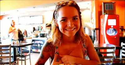 Flashing Nice Boobs in Public