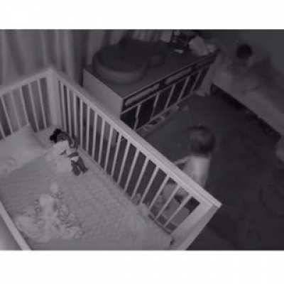 Brother helping his sister