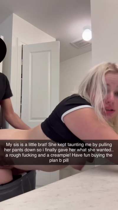Sister won&rsquo;t stop teasing me till I creampie her