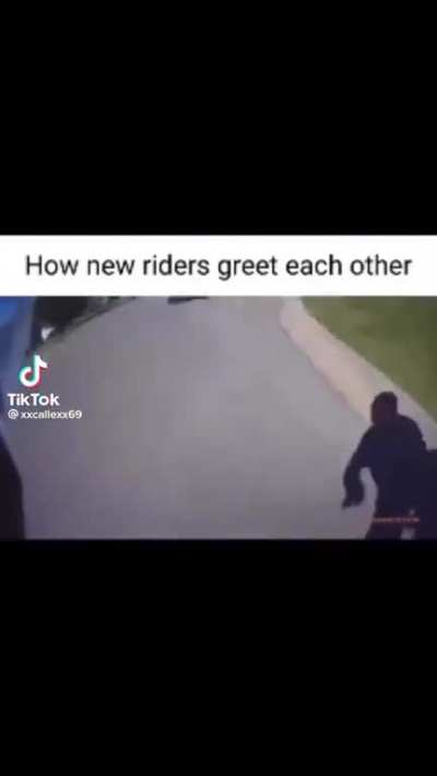 Average biker greeting