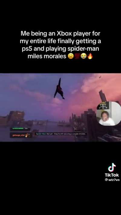 This was me, after watching all the young playthroughs to when I could afford a ps5 and experience Spider-Man for the first time&eth;&shy;&eth;&shy;