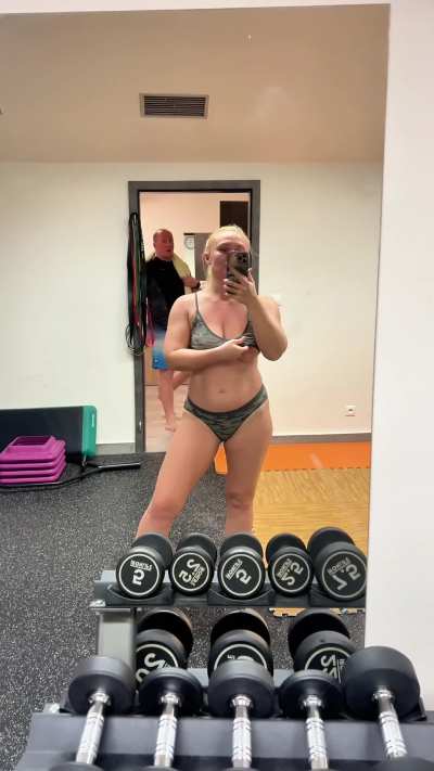 Almost nude, yet still a selfie