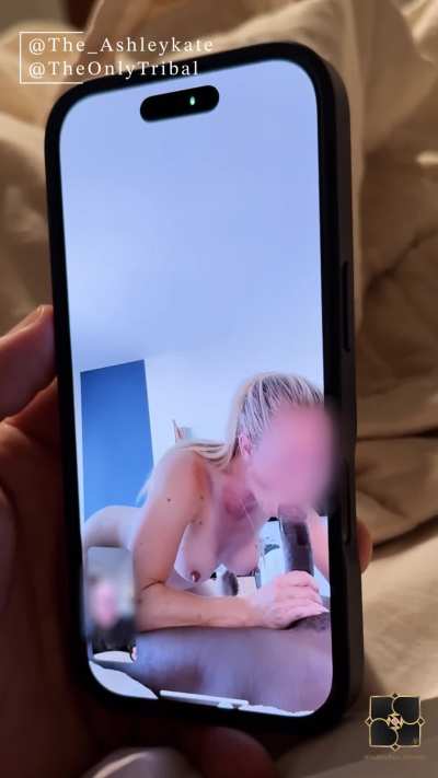 His wife doesn&rsquo;t just suck BBC, she worships it... poor hubby just gets to watch on FaceTime
