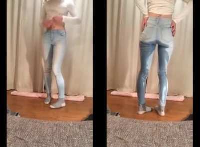 Experimenting with a new type of video: Holding on the left, wetting on the right!