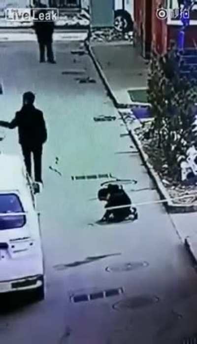 child puts firecracker in manhole...