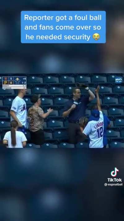Grown men acting like children over foul ball