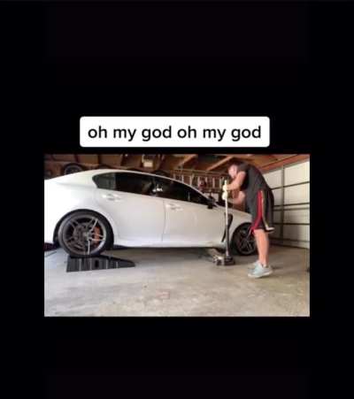 Actual car lifting