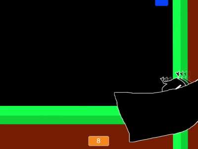 the knight invades a generic Scratch platformer