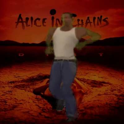 cj doing the Ah! from "them bones" intro, that's it