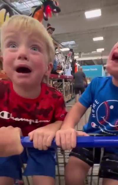 She could've gone a longer way so her kids wouldn't scream in the store.