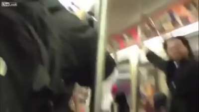 Two Complete Strangers Have A Sax Battle On The Subway
