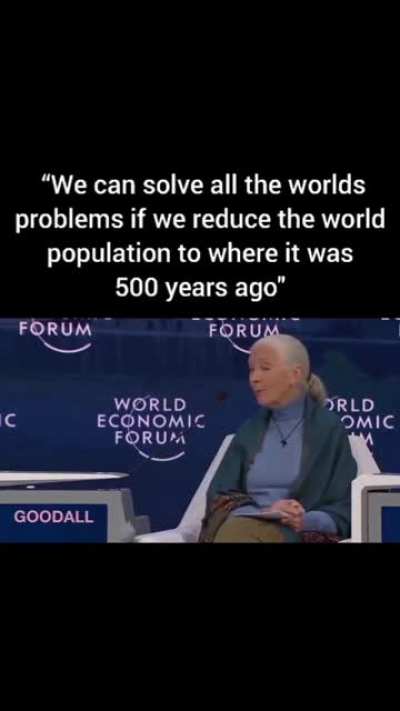 World Economic Forum depopulation agenda&hellip; &ldquo;We can not hide away from human population growth&hellip; all problems would go away if population went back to where it was 500 years ago&rdquo;&hellip; for reference, population then was 460 million&hellip;