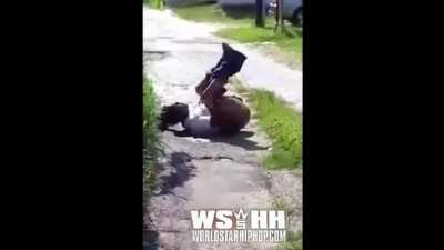 This guy&rsquo;s jeans are low and loose, having the time of his life