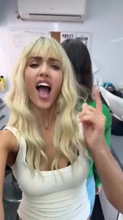 Jessica BTS on the set of 