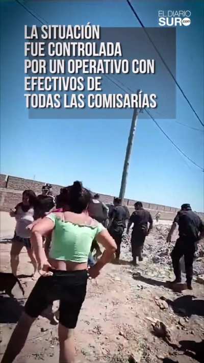 Some women were attempting to take over unfinished social housing units in Argentina