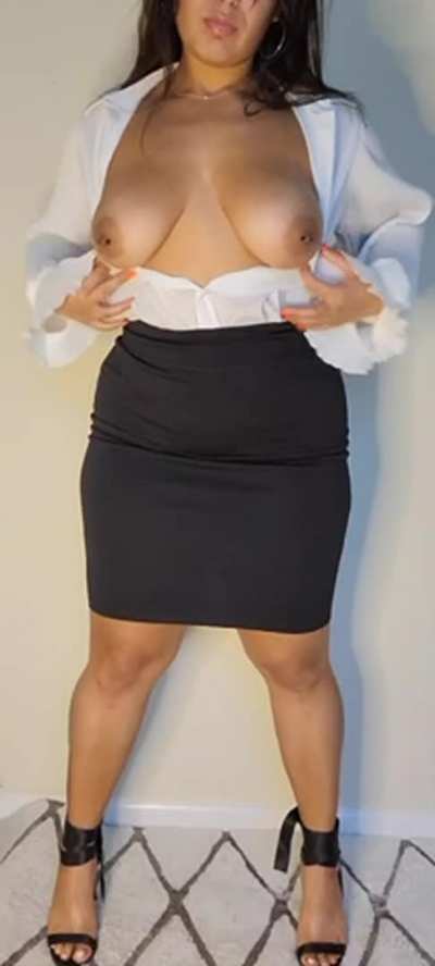 You don’t mind if mommy strips out of her work clothes.
