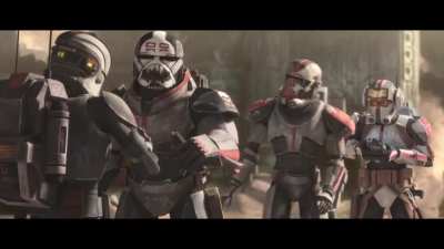 Echo putting his helmet on, interesting how it moves to allow the lower section.