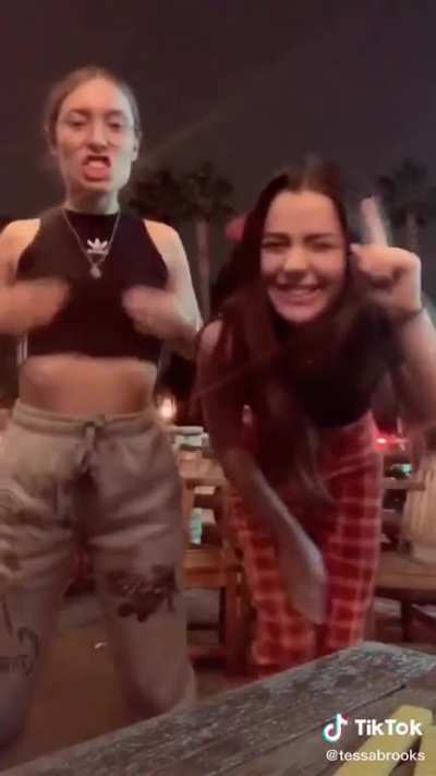 Kristen Rubbing her Nips on TikTok