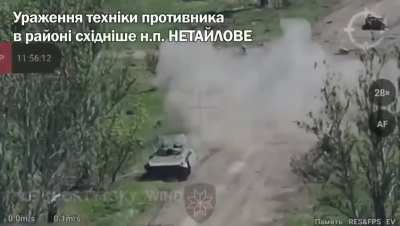 Ukrainian drone footage of more Russian armored vehicles getting destroyed. (MBT &amp;amp; IFVs) Donetsk Oblast. 