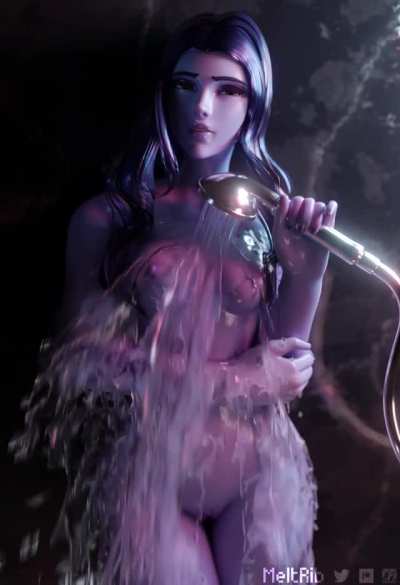 Widowmaker in shower (Meltrib)