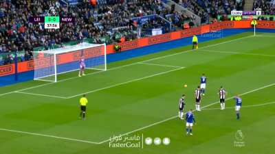 Newcastle "foul" on Maddison that was given as a penalty.