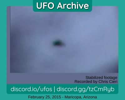 Maricopa AZ UFO Sighting Stabilized - 2/25/15