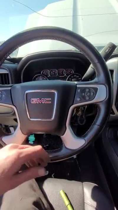 the wheel on the truck goes...