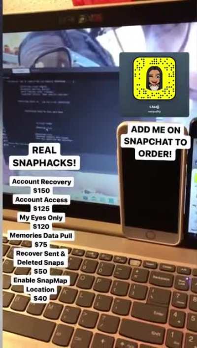 Add &ldquo;NAEQUALITY&rdquo; on Snapchat if you wanna order account hacks like account access , recovery , my eyes only hacks &amp;amp; more! Join the 50k telegram + proof in comments