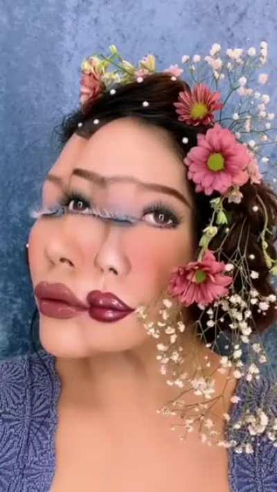 This makeup that makes you question where, exactly, her actual face is. Amazing.
