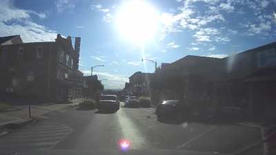 Does anyone pay attention to "One Way" and "No Turn" signs anymore? Driver went the wrong way down a clearly marked 1 lane road.