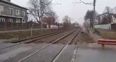 To cross the train line without securing yourself