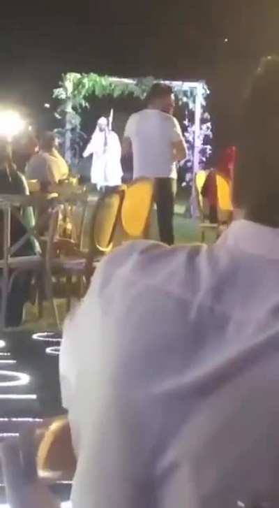 Man shot dead during wedding.