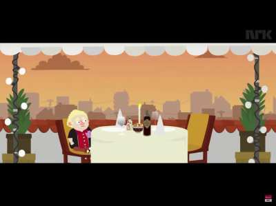 Norwegian cartoon about a tiny little man