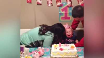 Struggle in blowing candle is real.