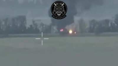 A Ukrainian FPV pilot of the "MURAMASA" drone unit hits a Russian Ural 4320 truck transporting supplies near Pokrovsk, Donetsk Oblast.