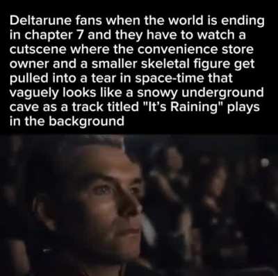 No way there isn't gonna be a song named "It&rsquo;s Raining" in Deltarune