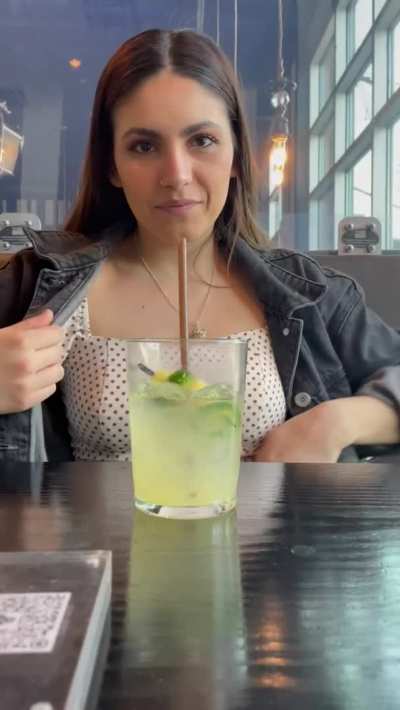 Even at dinner I&rsquo;m flashing my titties ;)