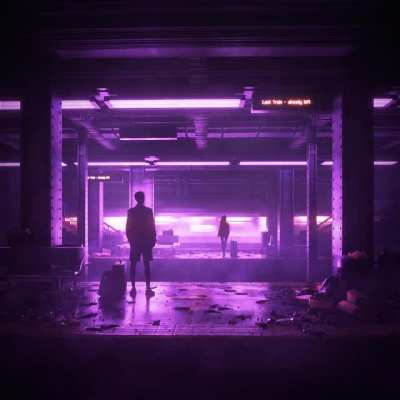 "LAST TRAIN", an animated CG artwork and sound loop I created. [OC, IG retric.dreams]