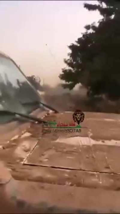 Sudanese Army Toyota land cruiser equipped with what appears to be a Hind rocket launcher 
