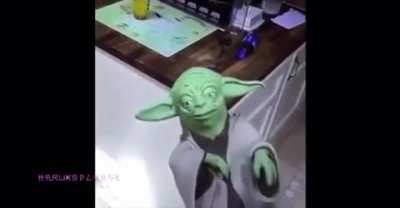 Yoda's face is like a stressball