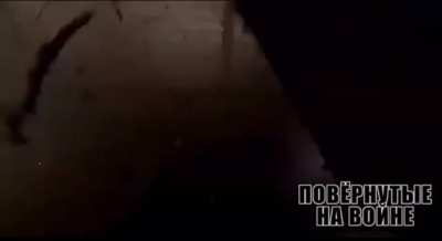 Russian tank POV of a direct frontal hit from a kamikaze drone. (Marinka) 