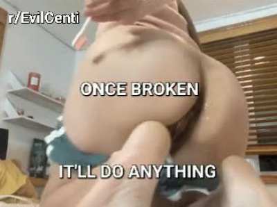 Once you break a bitch, it'll do anything. 😈
