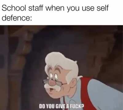You were defending yourself? Haha we don&rsquo;t give a shit