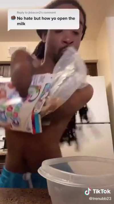 The way this guy makes cereal