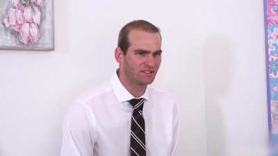 Pathetic loser husband watchs his wife get banged by his bully in his bed